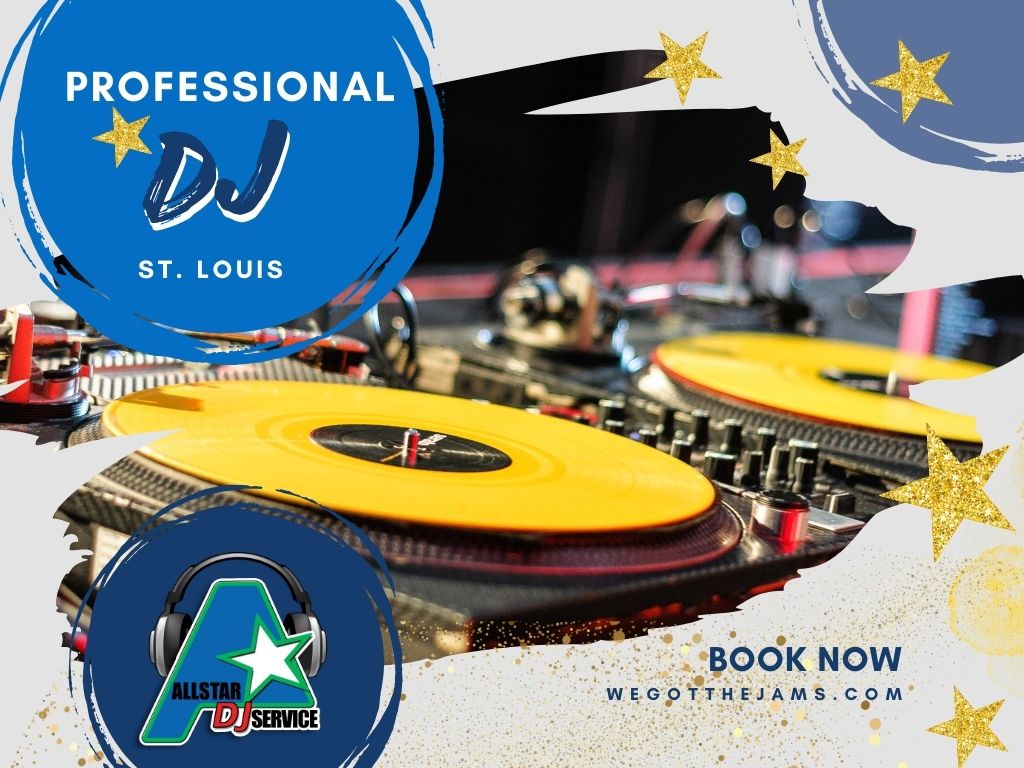 dj turntables with yellow vinyl with a blurred effect for professional nightclub dj flyer