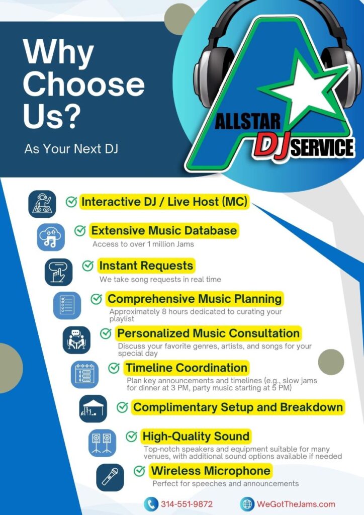 asdj why choose us reunion dj infographic